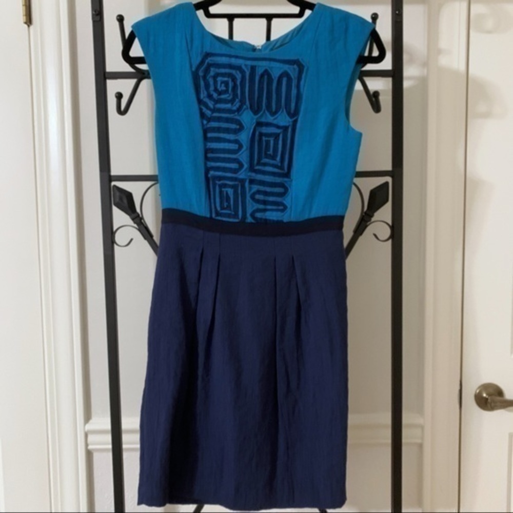 BCBGMaxAzria Pacific Blue Cap Sleeve Dress - Size 2